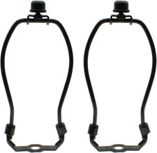 6 Inch Lamp Shade Harp Holder 2 Pack Black Heavy Duty Metal Frame Light Base
