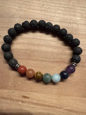 Crystal Gemstone 7 Chatten Armband Natürl.  Steine Angstreduktion
