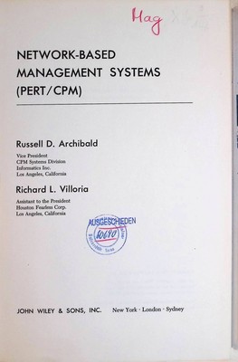Network-Based Management Systems (Pert/Cpm) Archibald, Russell D. and Richard L.