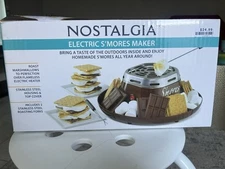 Nostalgia S'mores Maker Indoor Electric Stainless Steel With 4 Tray SMORES