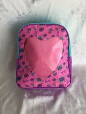 BARBIE Sprinkles With Love BACKPACK Canvas Heart Window Girls Kids Bag Gift