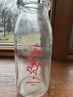 Vintage  Dodgeville DAIRY HALF PINT GLASS MILK BOTTLE Dodgeville Wisconsin
