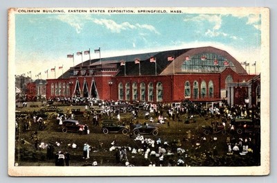 Eastern States Exposition Coliseum Building Springfield MA Postcard c1910s