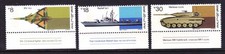 Israel 852-54 MNH 1983 KFIR-C2 Tactical Fighter, Missile Boat & Battle Tank Set