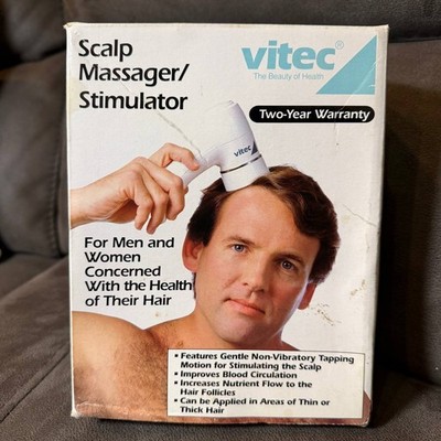 Vintage Vitec Scalp Massager Stimulator Hair Care Device Original Box