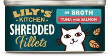 Image of Lily's Kitchen - Wet Cat Food Shredded Fillets - Tuna & Salmon in Broth - 24x70g