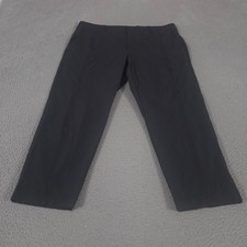 Kirkland Signature Pants Womens 16 Black Straight Leg Travel Stretch Lightweight