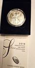 2019-W American Silver Eagle Burnished 1 oz .999 US Mint $1 Coin OGP Box & COA