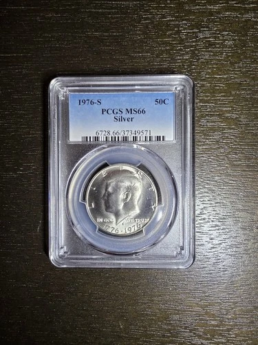 1976-S Kennedy Half Silver MS66 PCGS Mint State 66 BRILLIANT UNCIRCULATED Coin
