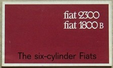 Fiat 2300 1800b Small Car Sales Brochure C1965 1903 Fiat 2300 1800b Small Car Sales Brochure C1965 1903