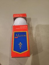 Akros USA Titanium Golf Balls Pack Of 3 Matches USGA Rules USA Made NIB Logo'd