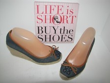 Coach Navy Denim Wedge Heel Espadrilles - 8 - Excellent Condition