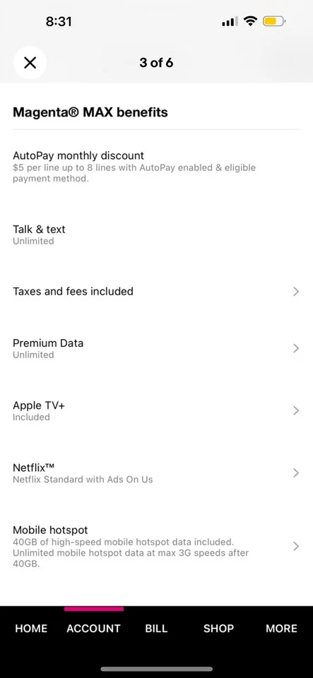 T-Mobile MAGENTA MAX ✅ Plan 5G Premium Ilimitado • Mensual ✈️ Mismo Día Foto 2 de 3