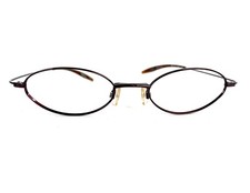 VTG Calvin Klein Brown Thin Metal Lightweight Oval Glasses 5300 250 47 18 140