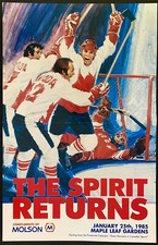 1985 NHL Hockey Exhibition Game Program Team Canada 1973 v Retired All-Stars