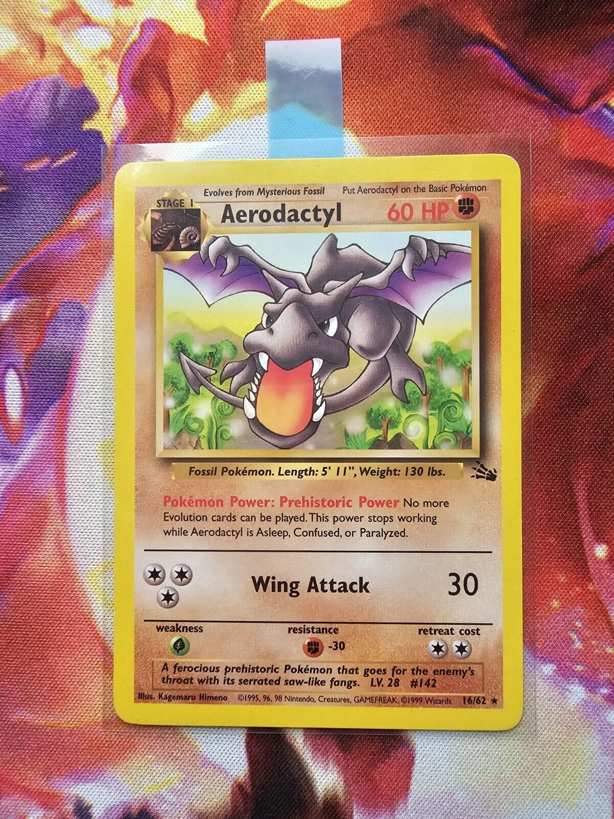 Aerodactyl 16/62 Non-Holo Rare Fossil Set Pokemon Card Near Mint