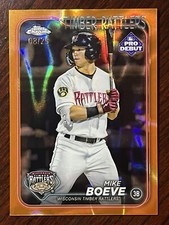 2024 Topps Pro Debut Chrome Mike Boeve Orange Lava Refractor #/25 Timber Rattler