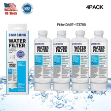 4 PACK Genuine Samsung DA97-17376B HAF-QIN/EXP REFRIGERATOR Water Filter US
