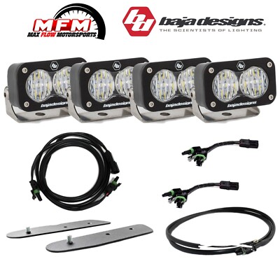 Baja Designs Dual S2 Pro Wide Cornering Mirror Mount Lights For 21+ Ford Bronco