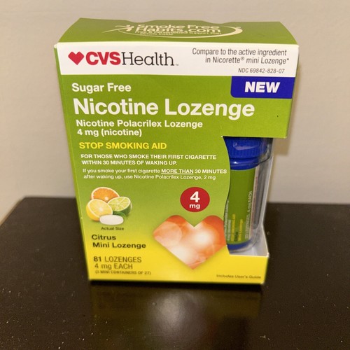 CVS 4mg Nicotine Lozenges Sugar Free Mini Citrus 81 count Exp 10/24 NIB