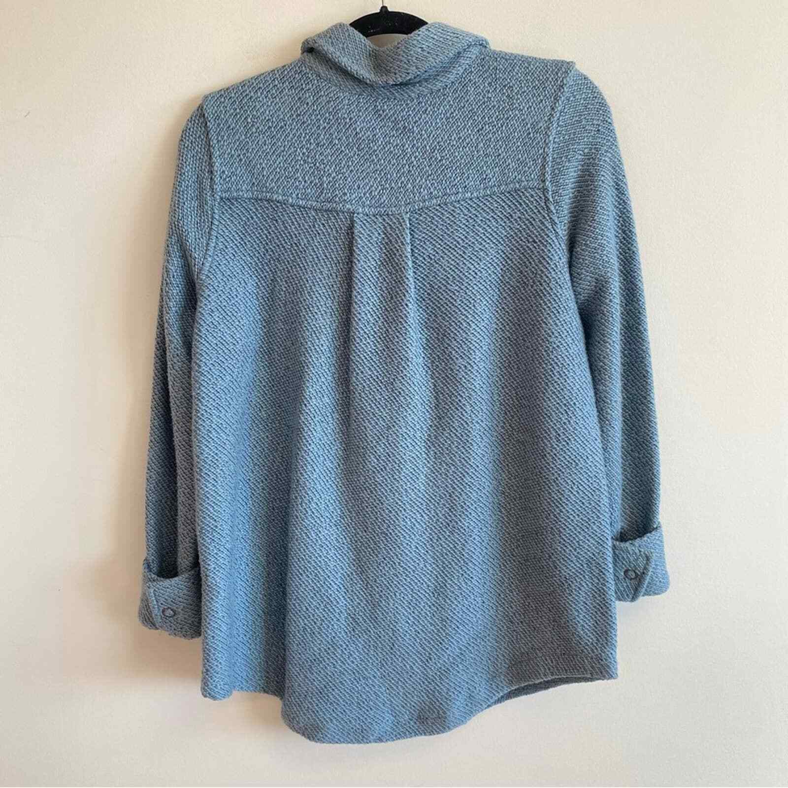 Soft Surroundings Thick Button/Snap Shacket Shirt… - image 8