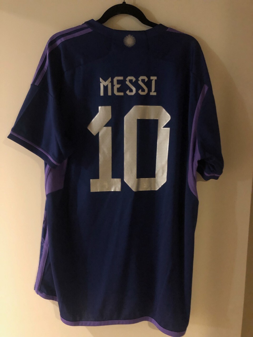 Argentina AFA Away Adidas World Cup 2022 Soccer Jersey Shirt Messi #10 NWT Large