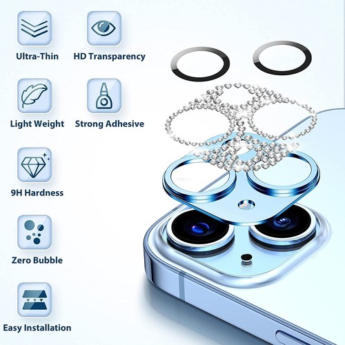 Stardust Diamond Tempered Glass Camera Lens Protector for iPhone 13 / iPhone 13 - 第 4/7 張圖片
