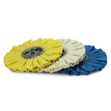 10" x 5/8" Airway Buffing Wheel Variety 3 Pack: Blue, Yellow, Untreated -1 Each