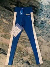 NWT Adidas Leggings Blue  White Women  s Sz XS HL0025 FREE SHIPPING 