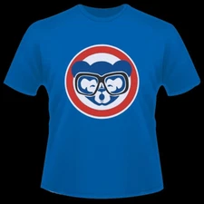 New Chicago Cubs Harry Carey Glasses Holy Cow Wrigley Field T-shirt 