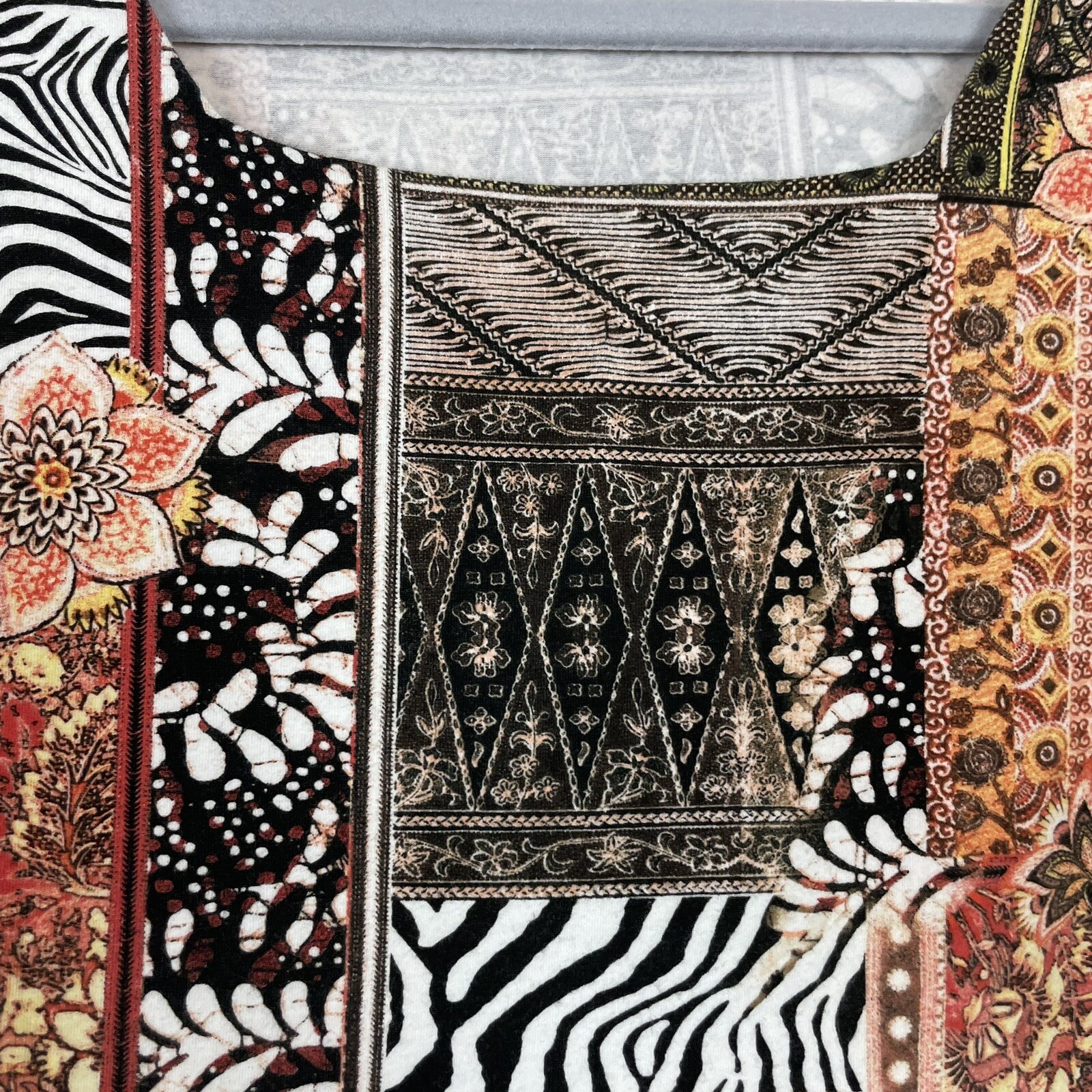 Chicos Multi Colored Square Neck Multi Print Flor… - image 4