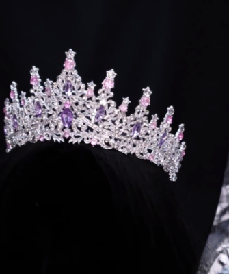 Elegant Lavender and Clear beaded Tiara. New in packaging! Amazon.com: EliteBloom Hair Jewelry Crown Tiaras for Women  main image 2