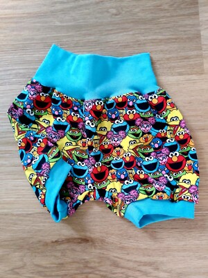  kurze Pumphose,Sesamstraße, Neu, Handmade, Jersey, Gr.68/74,Unisex,Babys