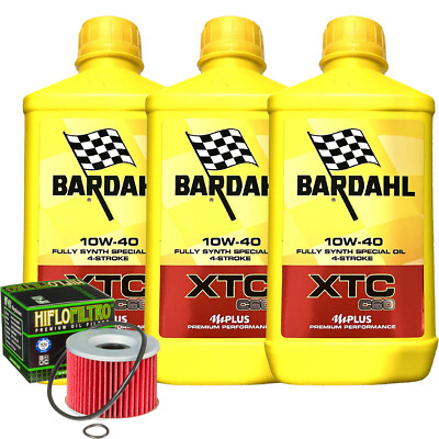 Set Service Bardahl Öl XTC 10W40+ Filter Für Benelli 500 Ls � 1977>1982