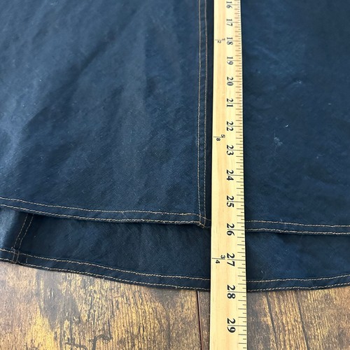 Peruvian Connection linen blend skirt size 14 blue light denim knee length - Picture 4 of 8