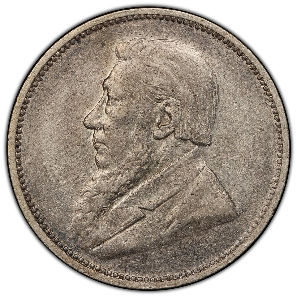 1895 South Africa 2 Shillings PCGS XF40 Silver Coin Key Date Gold Shield Secure - Image 2 of 4