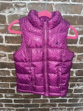 NWT OLD NAVY GIRLS XS KIDS PUFFER VEST POLKA DOT VEST FULL ZIP JACKET FALL 4-5