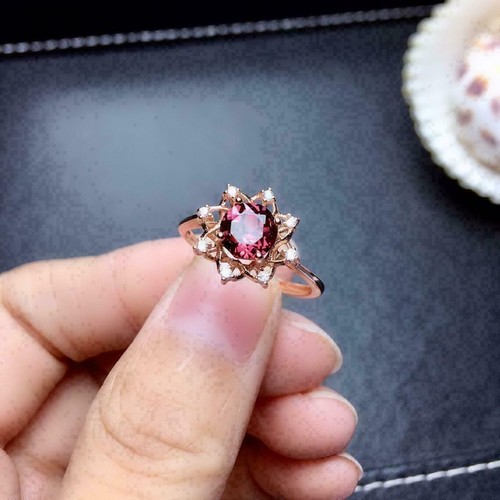2Ct Simulated Ruby Diamond Solitaire Engagement Ring 925 Rose Gold Plated Silver - Picture 3 of 6