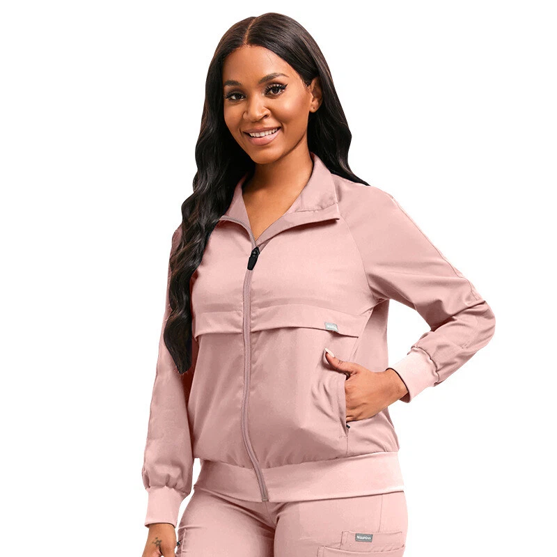 Men Warm Coat Scrubs Jackets Medical Nursing NiaaHinn UNIFORMS Long Sleeve Scrub image 7