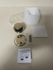 Tip Toe Bathtub Tub Drain Conversion Trim Kit with Two Hole Overflow Faceplate
