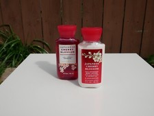 Bath Body Works JAPANESE CHERRY BLOSSOM Shower Gel Body Lotion 3 fl oz - NEW