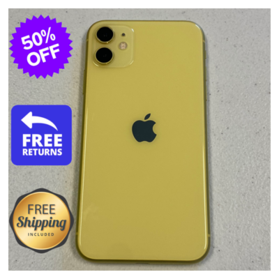 Apple iPhone 11 Unlocked 64GB/128GB - Black, White, Yellow