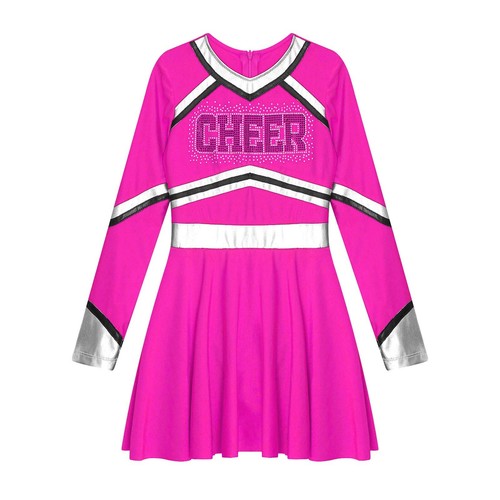 DE Kinder Mädchen Tanz Aktiv Cheerleader Wettkampf Cheerleading Glitzernd Kostüm - Bild 53 von 85
