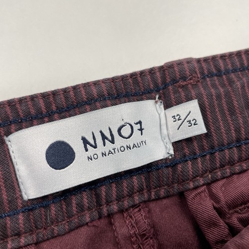 NN07 SIN NACIONALIDAD Pantalón Hombre W32 L32 Borgoña SIMON Calce Ajustado Algodón Sarga - Imagen 6 de 15