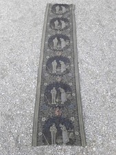 drap / tenture broderie religieux art populaire ancien 