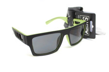 SMNY by Steve Madden Black  Green Square Sunglasses w Case 100 UV 43709SMN001