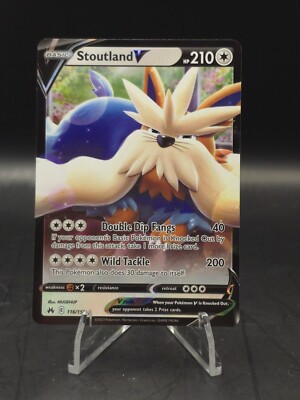 Pokemon TCG Stoutland V 116/159 Crown Zenith Ultra Rare Holo NM
