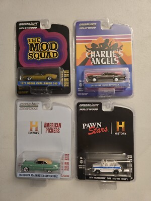 Greenlight Collectibles Hollywood 1:64  lot of 4 Movies And TV Shows Limited Ed