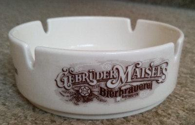 Aschenbecher - Gebrüder Maisel´s Bierbrauerei Bayreuth - Porzellan beige