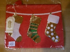 NWT Mud Pie Zippered Bag Sequined Stockings 12" x 9", Clutch, Makeup Bag